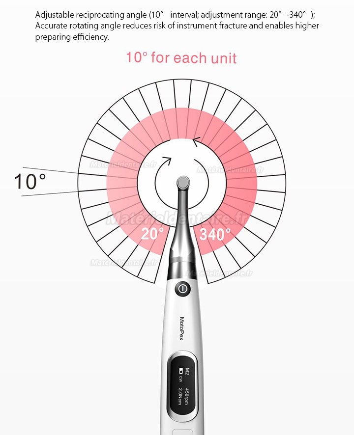 Woodpecker MotoPex brushless moteur d’endodontie dentaire (localisateur apex intégré)
